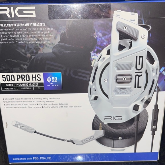 RIG 500 PRO HS Special Edition White Gaming Headset - Picture 2 of 3